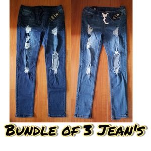 Plus Size Denim Pants BUNDLE of 3 1X Jean's Jogger
